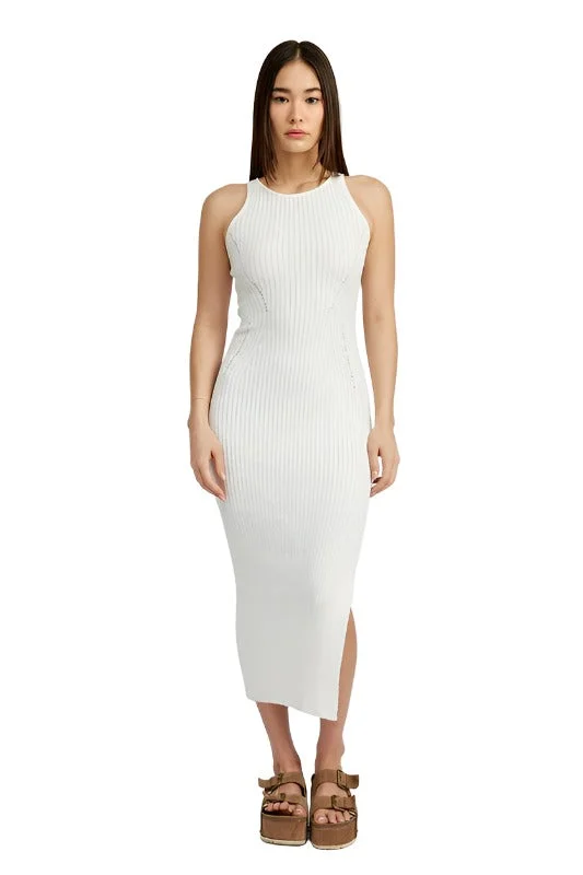 Seasonal Clearance HIGH SLIT TANK MIDI DRESS