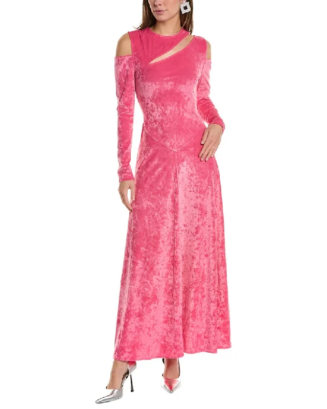 Extra Savings GANNI Velvet Jersey Maxi Dress
