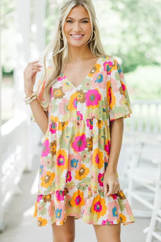Discount Days All Good News Off White Floral Dress