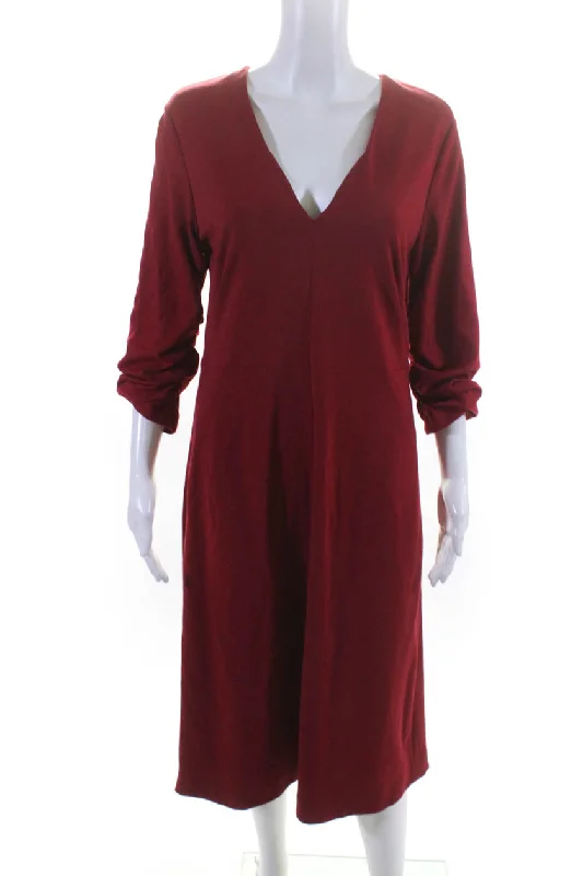 Deal Mania Dorothee Schumacher Womens Article Effortless Chic Dress Red