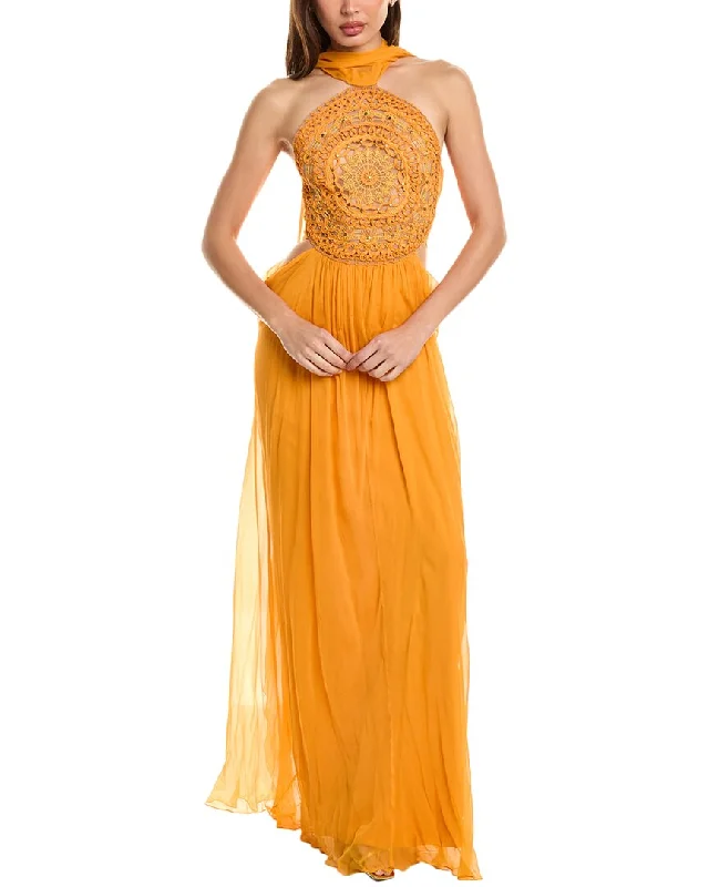 Take Advantage Alberta Ferretti Silk Chiffon Gown