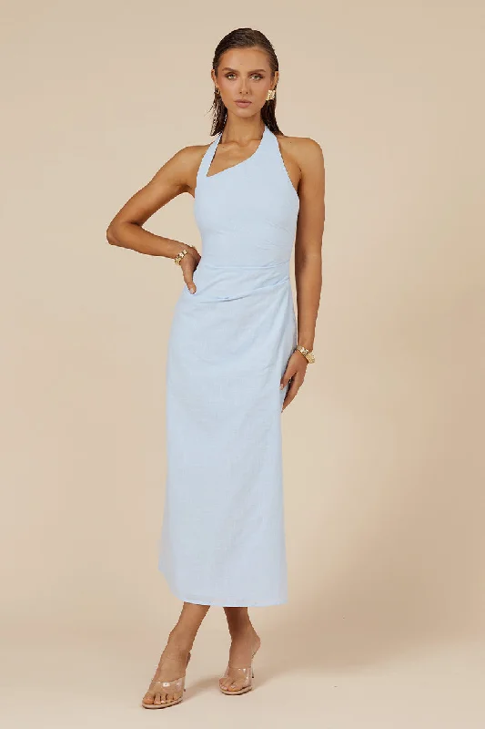 Extra Savings SAPHIRA LONG MIDI DRESS - ICE BLUE
