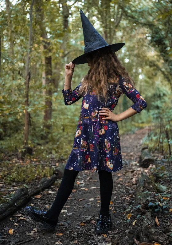 Blowout Sale Children's Mystical Owl Print Dress (Magic)
