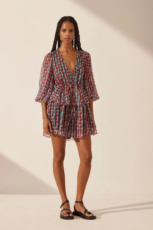 Crazy Deals MARIBEL LACE FRONT DRAWSTRING MINI DRESS