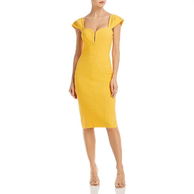Final Sale Womens Stretch Cap Sleeve Bodycon Dress