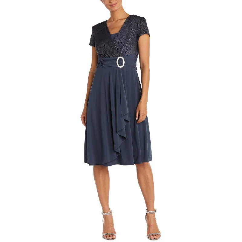 Special Price Womens Embellished Knee Wrap Dress