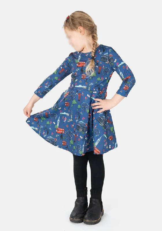 Can't Miss Children's London Print Dress (Bromley)