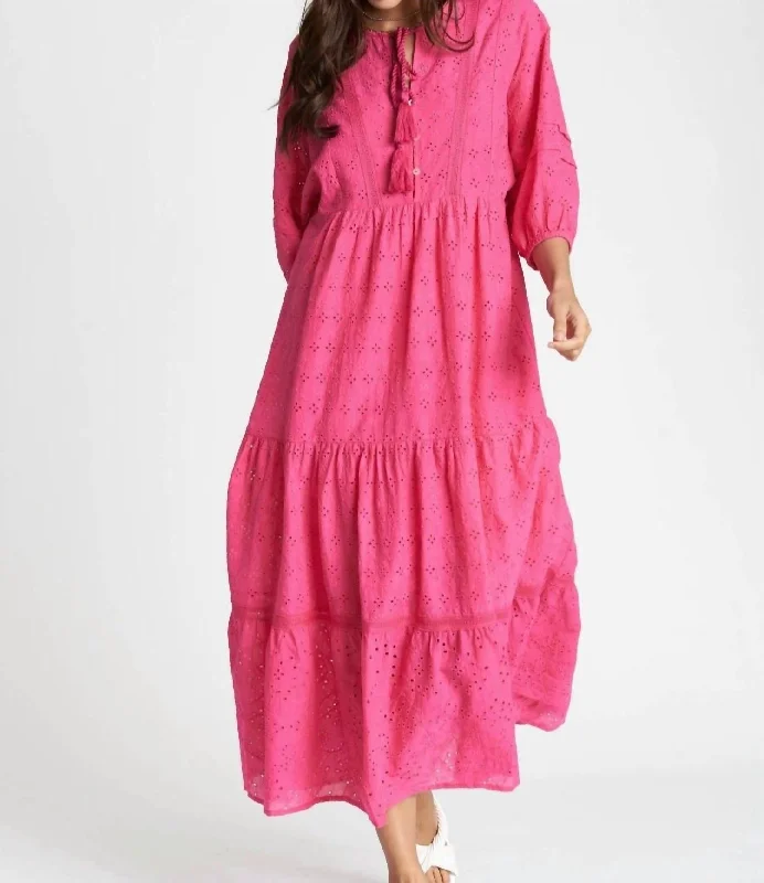 Act Fast Melody Dress In Deep Pink