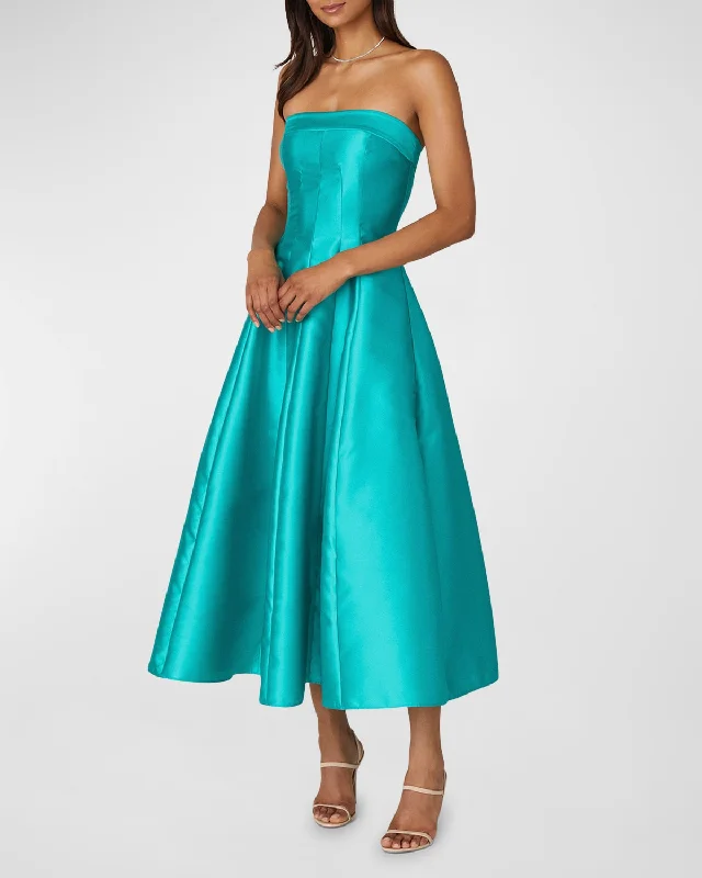Super Sale Strapless Multi-Seamed Mikado Midi Dress