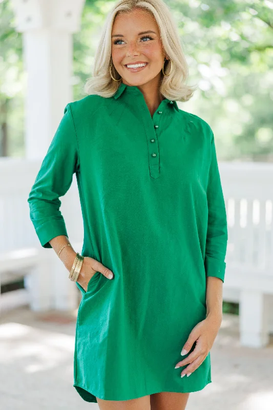 Special Promotion In Plain Sight Green Dress