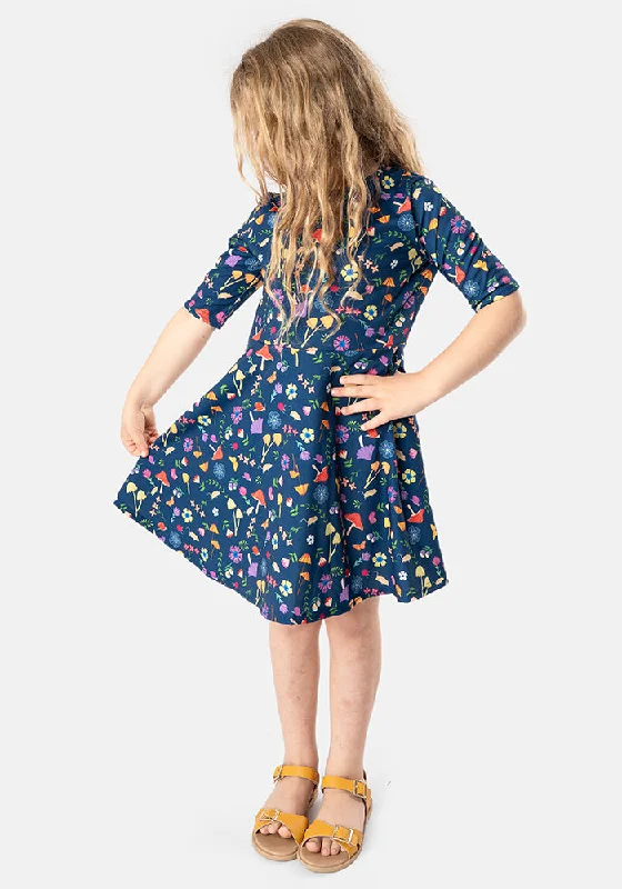 Price Rollback Children's Mushrooms & Mice Print Dress (Artemis)