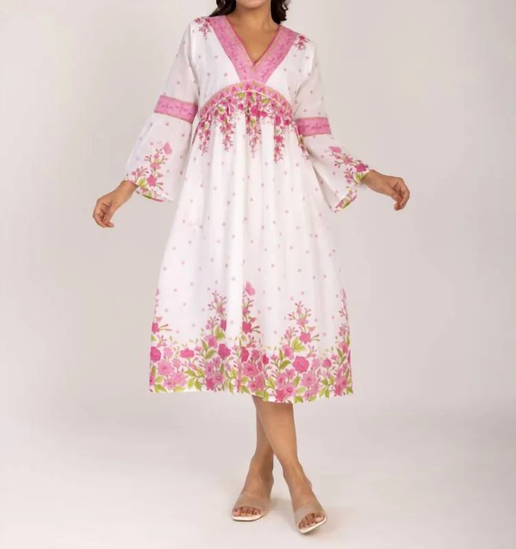 Early Access Capri Midi Dress In Peony Pink