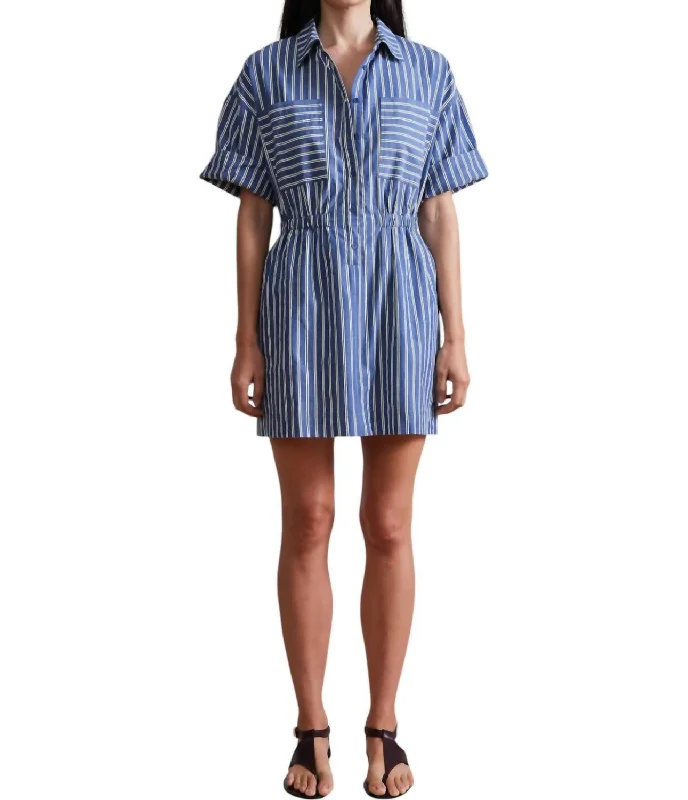 Bargain Prices Palmera Mini Dress In Indigo Stripe