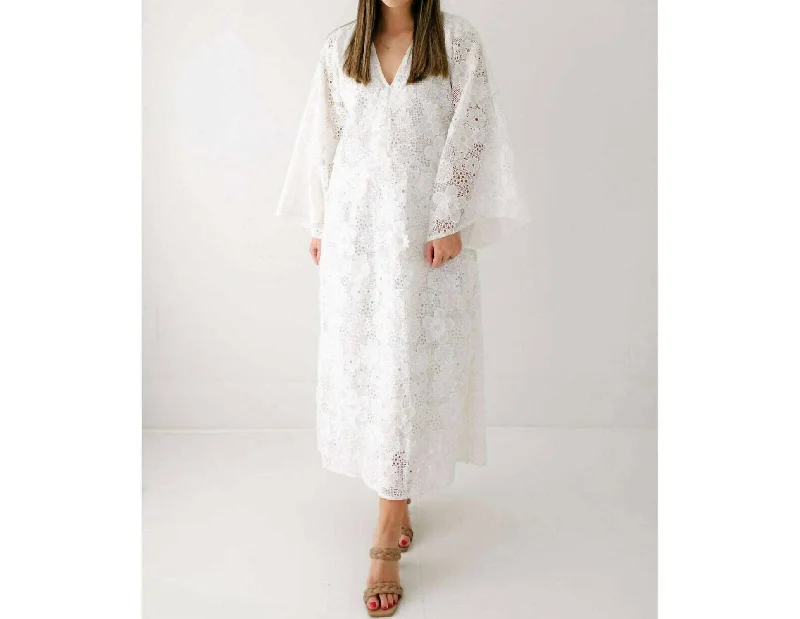 Closeout Sale Dunn Margaux Maxi Dress In Blanche