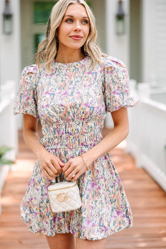 TIME-Limited Offer Pickin' Wild Flowers Ivory White Floral Dress