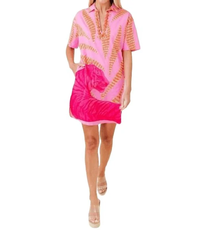 New Deals Rhodes Dress In Candy Pink Tigress