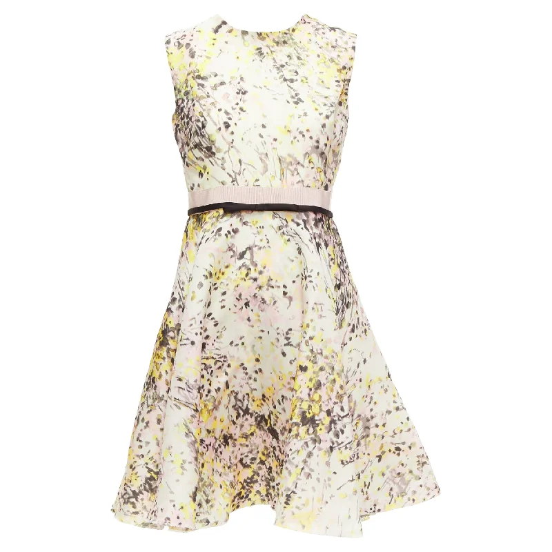 Doorbuster Deal Giambattista Valli Floral Silk Fit Flare Dress