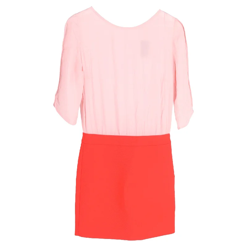 Midnight Madness Maje Reggio Mini Two-Toned Dress in Multicolor Silk