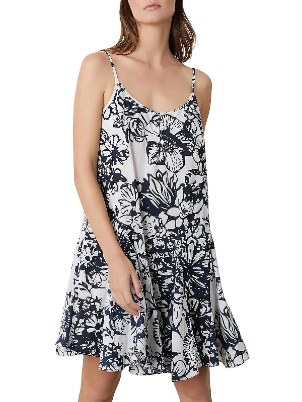 Discount Deals Womens Cotton Floral Fit & Flare Dress
