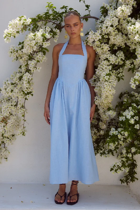 Price Break LOCKLEA MIDI DRESS - ICE BLUE