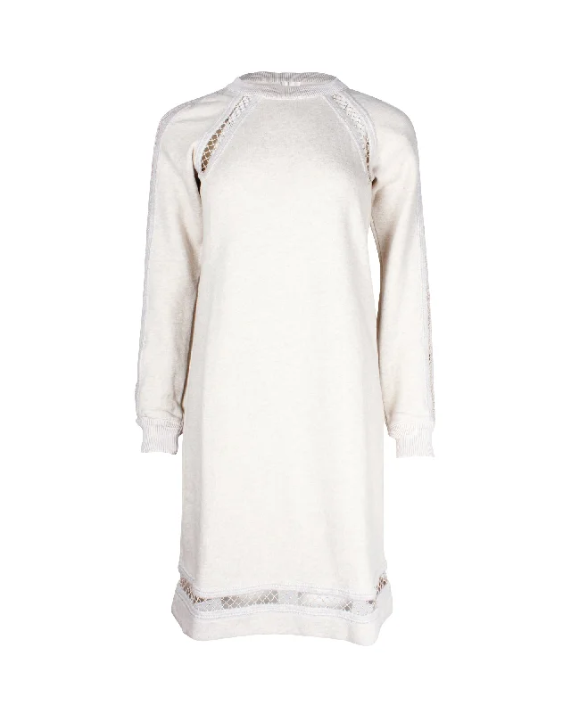 Today’s Special Chloe Cut Out Detail Sweatshirt Mini Dress in Cream Cotton