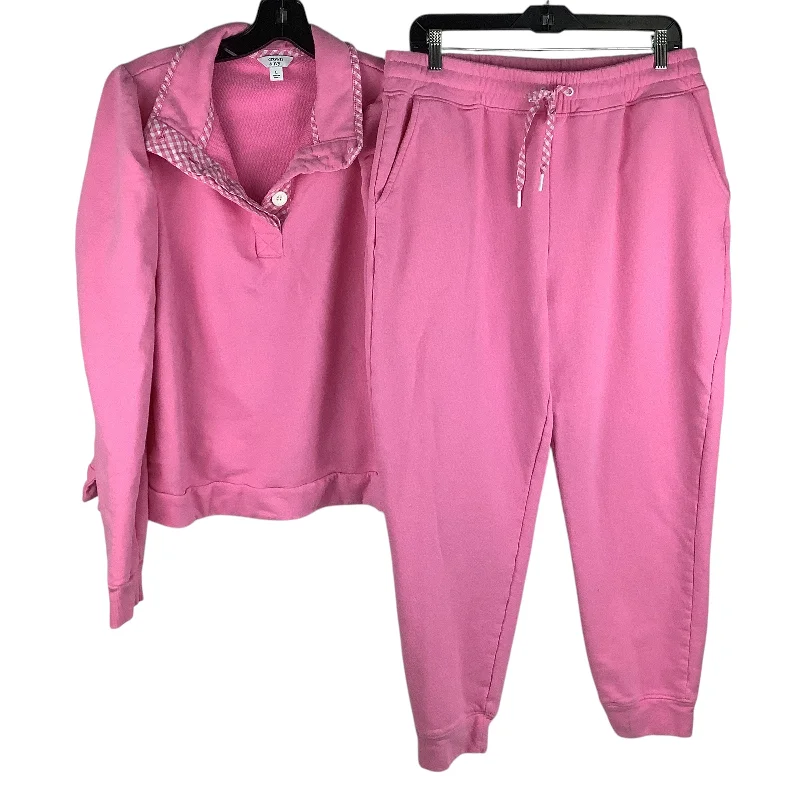 Special Savings Pants Set 2pc By Crown And Ivy In Pink, Size: L