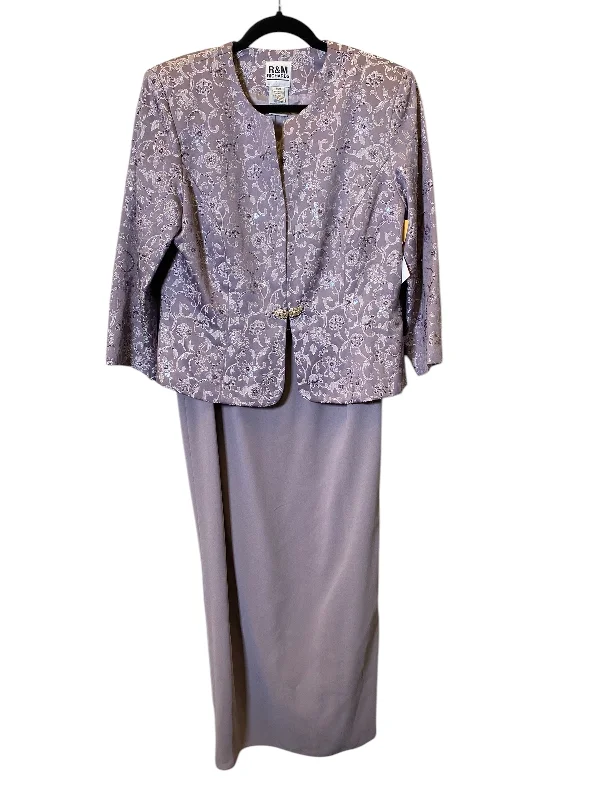 Lowest Price Dress Party Long By Richard In Purple, Size: 14