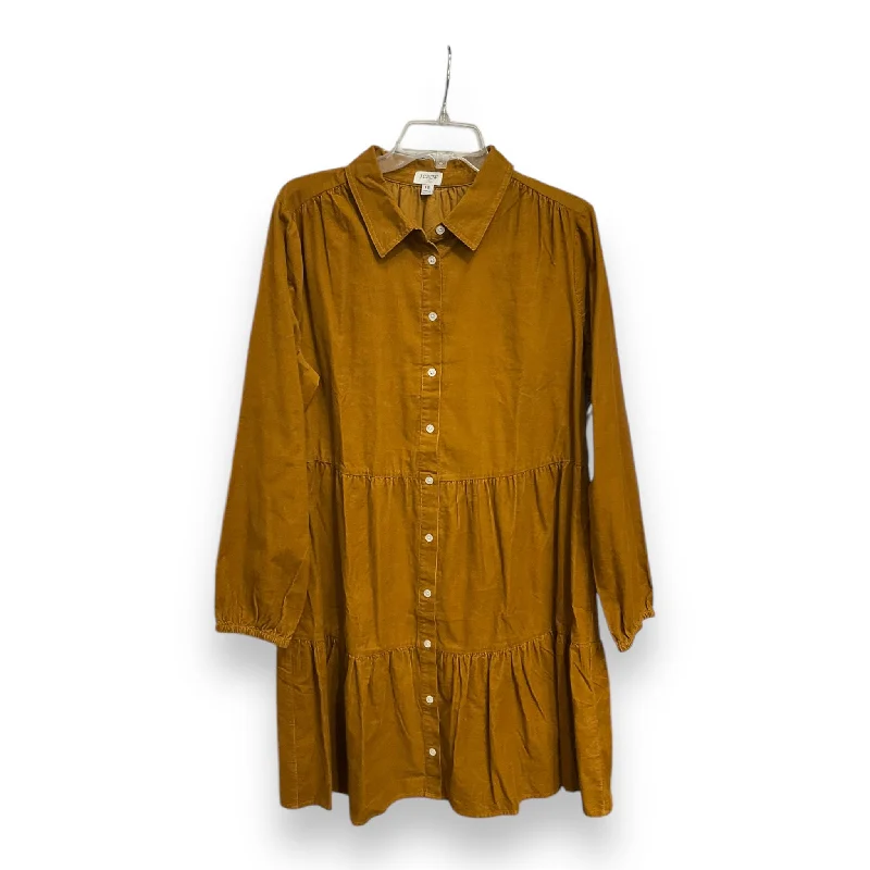 Price Rollback Dress Casual Midi By J. Crew In Tan, Size: 16