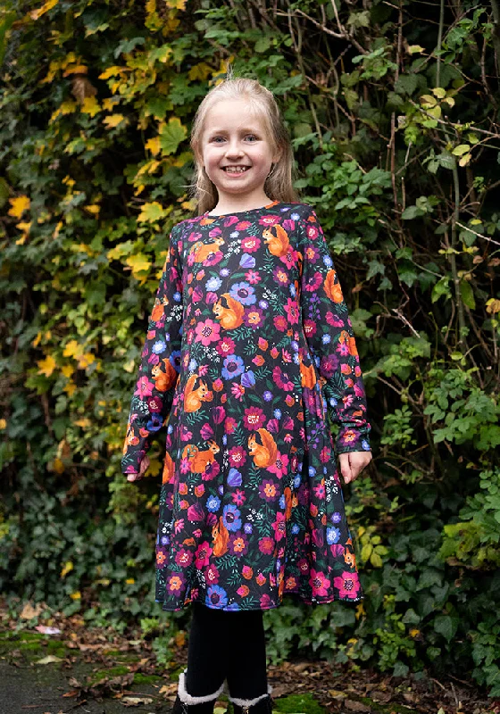 Super Deal Children's Hidden Squirrel Print Dress (Ezrie)