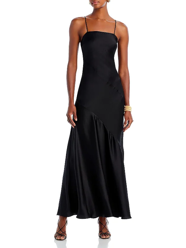 Value Deals Oaklynn Womens Silk Maxi Evening Dress