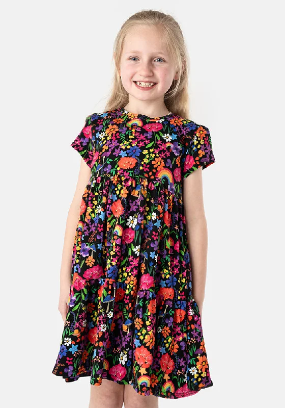 Extra Savings Children's Garden Rainbow Print Cotton Dress (Liv)