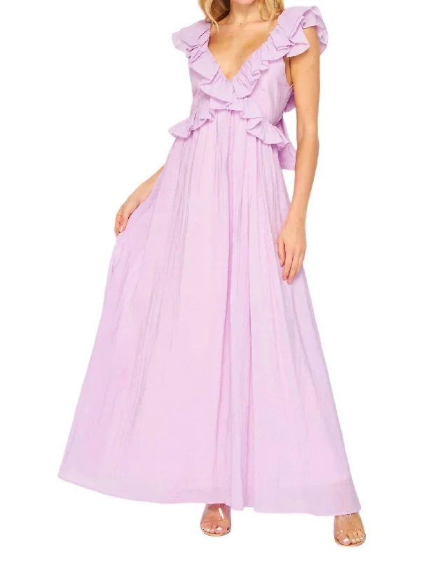 Don't Wait Cross Front Dress In Lavender
